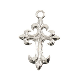 1111-1218-WH - Metal Pendant Cross Religious 30X46MM Nickel 10pcs 1111-1218-WH,Clearance by Category,Metal,Cross,Pendant,Metal,Metal,30X46MM,Cross,Religious,Grey,Nickel,China,10pcs,montreal, quebec, canada, beads, wholesale