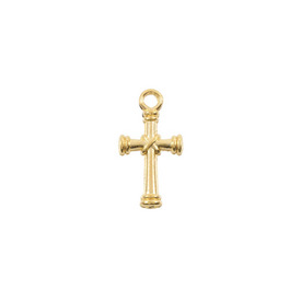 1111-1220-GL - Metal Pendant Cross Religious 11X20MM Gold 10pcs 1111-1220-GL,Pendant,Metal,Metal,11X20MM,Cross,Religious,Gold,China,10pcs,montreal, quebec, canada, beads, wholesale
