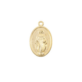 1111-1222-GL - Metal Pendant Oval Religious 16X25MM Gold 10pcs 1111-1222-GL,10pcs,Metal,Pendant,Metal,Metal,16X25MM,Oval,Religious,Gold,China,10pcs,montreal, quebec, canada, beads, wholesale