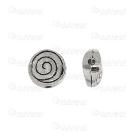 1111-1302-2-OXWH - Metal Bead Coin Spiraled 9.5mm Antique Nickel 50pcs 1111-1302-2-OXWH,Beads,Metal,Brass,Bead,Metal,Metal,8x8x4mm,Round,Round,With Spiral,Antique Nickel,China,50pcs,montreal, quebec, canada, beads, wholesale