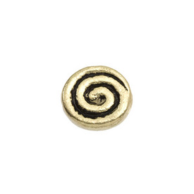 1111-1302-OXGL - Metal Bead Coin Spiraled 10mm Antique Gold 50pcs 1111-1302-OXGL,Bead,Metal,Metal,10mm,Round,Coin,Spiraled,Gold,Antique,China,50pcs,montreal, quebec, canada, beads, wholesale