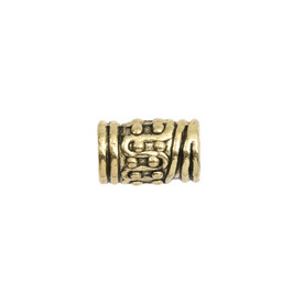 *1111-1308-OXGL - Metal Bead Cylinder Fancy 6X10MM Antique Gold 50pcs *1111-1308-OXGL,montreal, quebec, canada, beads, wholesale