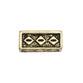 1111-1314-OXGL - Metal Bead Rectangle Fancy 6X15MM Antique Gold 20pcs 1111-1314-OXGL,20pcs,Bead,Metal,Metal,6X15MM,Rectangle,Fancy,Gold,Antique,China,20pcs,montreal, quebec, canada, beads, wholesale