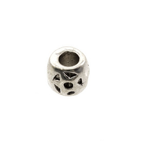 1111-1316-OXWH - Metal Bead Cylinder Gift Box 9MM Antique Nickel Large Hole 20pcs 1111-1316-OXWH,montreal, quebec, canada, beads, wholesale