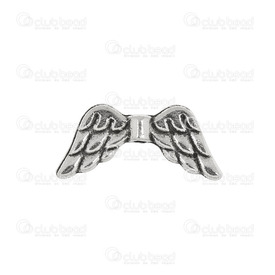 1111-1328-2-OXWH - Metal Bead Angel Wings 20x9mm Antique Nickel 50pcs  Theme: Spiritual 1111-1328-2-OXWH,Beads,Metal,Brass,Bead,Metal,Metal,20x9mm,Angel Wings,Antique Nickel,China,50pcs,Theme: Spiritual,montreal, quebec, canada, beads, wholesale