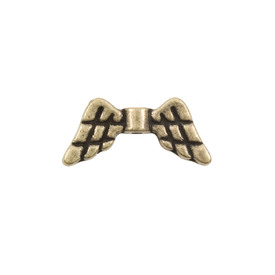 1111-1328-OXBR - Metal Bead Angel Wings 10X20MM Antique Brass 50pcs 1111-1328-OXBR,montreal, quebec, canada, beads, wholesale