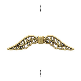 1111-1330-OXGL - Metal Bead Angel Wings 8x32MM Antique Gold 10pcs 1111-1330-OXGL,Clearance by Category,Metal,10pcs,Bead,Metal,Metal,8x32MM,Angel Wings,Gold,Antique,China,10pcs,montreal, quebec, canada, beads, wholesale