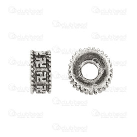 1111-2004-8MM - Metal Bead Spacer With Swastika Symbol 8x4mm Antique Nickel 20pcs  Tibetan Style 1111-2004-8MM,Findings,Metal,20pcs,Bead,Spacer,Metal,Metal,10x4mm,With Swastika Symbol,Grey,Antique Nickel,China,20pcs,Tibetan Style,montreal, quebec, canada, beads, wholesale