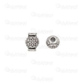 1111-5011-10 - Nature Metal bead Flower design 9x6.5mm 2mm Hole Nickel 20pcs 1111-5011-10,Pendants,Metal,montreal, quebec, canada, beads, wholesale