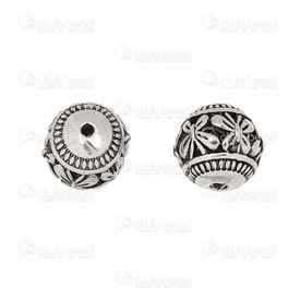 1111-5034 - Metal bead fancy hollow butterfly , 14MM, antique nickel 5pcs 1111-5034,bille 14mm,montreal, quebec, canada, beads, wholesale