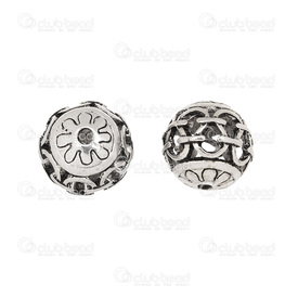 1111-5036 - Metal bead fancy hollow \"Chinese Knot\" , 14MM, antique nickel 5pcs 1111-5036,bille 14mm,montreal, quebec, canada, beads, wholesale