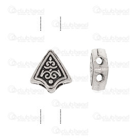 1111-5062 - Metal bead fancy design 11.5x12.5x4.3mm two holes Nickel 20pcs 1111-5062,Pendants,Metal,montreal, quebec, canada, beads, wholesale