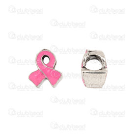 1111-5064 - Metal bead breast cancer 10.5x10mm 4.5mm Hole pink filling Nickel 10pcs 1111-5064,montreal, quebec, canada, beads, wholesale