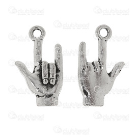 1111-5100-004 - metal charm hand sign “I Love You” nickel free nickel 12*21mm 1.7g 20pcs 1111-5100-004,Beads,Metal,Others,js,montreal, quebec, canada, beads, wholesale
