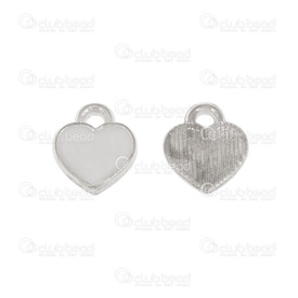 1111-5114-002 - Metal Charm Heart Flat Back 7x8mm White filling Silver 50pcs 1111-5114-002,Charms,50pcs,Charm,Metal,Metal,7X8MM,Heart,Heart,Flat Back,Silver,White filling,China,50pcs,montreal, quebec, canada, beads, wholesale