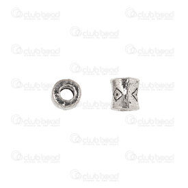 1111-5200-040 - Metal Bille Tube Fantaisie 4.5x3.5mm Nickel Motif Diamant 100pcs 1111-5200-040,Billes,Métal,montreal, quebec, canada, beads, wholesale