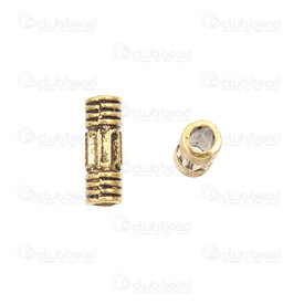 1111-5200-228-OXBR - Metal Bead Tube 8x3mm Fancy Design 1.5mm hole Antique Brass 50pcs 1111-5200-228-OXBR,6.1.8,montreal, quebec, canada, beads, wholesale