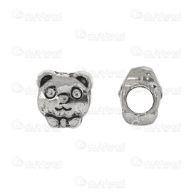 1111-5210-004 - Animal metal bead Panda, 10*10mm nickel free nickel 20pcs 1111-5210-004,pandas,montreal, quebec, canada, beads, wholesale