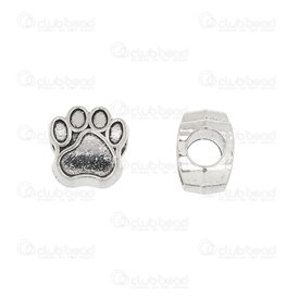 1111-5210-12 - Animal Metal Bead Paw 11x11x7.5mm 4.5mm hole Nickel 10pcs 1111-5210-12,Beads,Metal,Others,montreal, quebec, canada, beads, wholesale