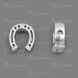 1111-5210-16 - Animal Metal Bead Horseshoe 8.5x10x3.5mm 1.5mm Hole Inner Diameter 4mm Natural 30pcs 1111-5210-16,ANI,AUX,montreal, quebec, canada, beads, wholesale