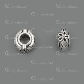 1111-5211-12WH - Nature Metal Bille Separateur 3.5x7mm Motif Fleur Trou 2.5mm Naturel 50pcs 1111-5211-12WH,billes de metal separateur,montreal, quebec, canada, beads, wholesale