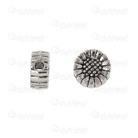 1111-5211-14WH - Nature Metal Bead Pellet 5.5x2.5mm Flower Design 1mm Hole Natural 70pcs china 1111-5211-14WH,Bille pastille,montreal, quebec, canada, beads, wholesale