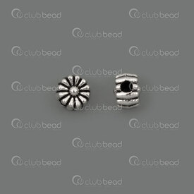 1111-5211-16 - Nature Metal Bead Flower 4.5x3.5mm 1.2mm hole Natural 100pcs 1111-5211-16,1111-5,montreal, quebec, canada, beads, wholesale