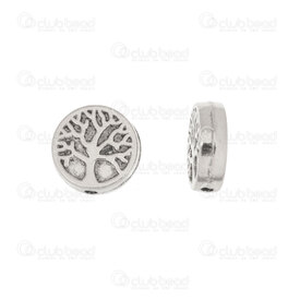 1111-5212-08 - Spiritual Metal bead Tree of life 9.5x3mm 1mm hole Nickel 30pcs 1111-5212-08,Beads,Metal,Others,montreal, quebec, canada, beads, wholesale