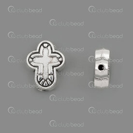 1111-5212-14 - Spiritual Metal Bead Cross 14x11.5x4m Natural 1.5mm hole 15pcs 1111-5212-14,Beads,Metal,Others,montreal, quebec, canada, beads, wholesale