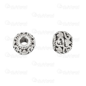 1111-5214-08 - Heart Metal Bead Round 11x13.5mm Heart Design Hollow 3.5mm hole Nickel 10pcs 1111-5214-08,Beads,Metal,montreal, quebec, canada, beads, wholesale