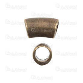 1111-5236-OXBR - Metal curved bead tube 14x8x8mm inner 5mm Antique Brass 10pcs 1111-5236-OXBR,Beads,Metal,montreal, quebec, canada, beads, wholesale
