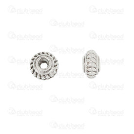 1111-5272-WH - Metal Bead Spacer Round 3x5mm Antique Fancy Design Edge 1.5mm Hole 100pcs 1111-5272-WH,Beads,Metal,Metal,Bead,Spacer,Metal,Metal,3X5MM,Round,Round,Grey,Antique,Fancy Design Edge,1.5mm hole,montreal, quebec, canada, beads, wholesale