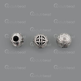 1111-5276 - Metal Bead Pellet 7x7mm Fancy Design 2.5mm hole Nickel 20 pcs 1111-5276,Beads,Metal,Others,montreal, quebec, canada, beads, wholesale