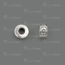 1111-5290 - Metal Bead Spacer 3.5x6mm Fancy Design 2.5mm hole Natural 40pcs 1111-5290,1111-5,montreal, quebec, canada, beads, wholesale