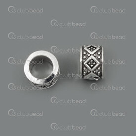 1111-5294 - Metal Bead Spacer 5x7x4.5mm Diamond Design 4.5mm hole Natural 50pcs 1111-5294,Beads,montreal, quebec, canada, beads, wholesale
