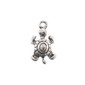 *1111-9618 - Metal Charm Turtle 11X19MM Antique Silver 10pcs *1111-9618,montreal, quebec, canada, beads, wholesale