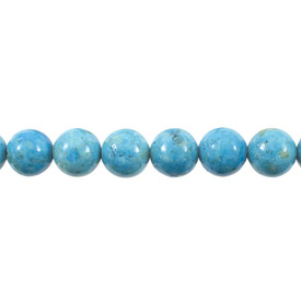 1112-0020-12 - Semi-precious Stone Bead Fossil Round 4MM Turquoise 16'' String 1112-0020-12,montreal, quebec, canada, beads, wholesale