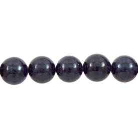 1112-0021-08 - Semi-precious Stone Bead Fossil Round 6MM Charcoal 16'' String 1112-0021-08,montreal, quebec, canada, beads, wholesale