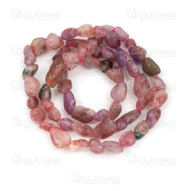 1112-0070-24B - Natural Semi Precious Stone Bead Pink Tourmaline B Grade Free Form (approx. 8x6mm) 0.8mm Hole 15.5" String 1112-0070-24B,1112-0,montreal, quebec, canada, beads, wholesale