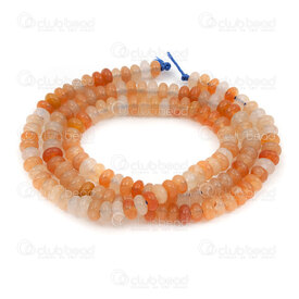 1112-0071-04 - Semi precious stone Bead Rondelle 4.5x2.5mm Carnelian 0.8mm hole (approx.130pcs) 16'' string 1112-0071-04,Beads,Stones,montreal, quebec, canada, beads, wholesale