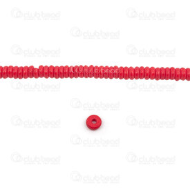 1112-0071-08 - Reconstructed Semi Precious Stone Bead Red Turquoise Rondelle 4.5x2mm 1.2mm hole (app 140pcs) 16.5'' String 1112-0071-08,Beads,Stones,Others,montreal, quebec, canada, beads, wholesale