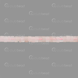 1112-0071-H-14 - Natural Semi Precious Stone Bead Heishi Spacer 2.5x4mm Rose Quartz 0.8mm hole (approx. 144pcs) 15" String 1112-0071-H-14,Beads,Stones,Others,montreal, quebec, canada, beads, wholesale