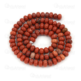 1112-0072-10 - Semi precious stone Bead Rondelle 4x6mm Red jasper 0.8mm hole 16\'\' string 1112-0072-10,Beads,Stones,Others,montreal, quebec, canada, beads, wholesale