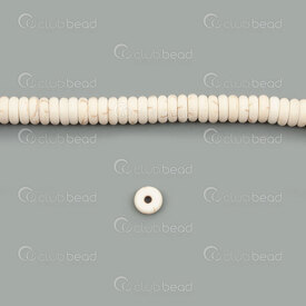 1112-0073-06 - Semi Precious Stone Bead Spacer 6x2mm Beige Turquoise 1.5mm hole (app 140pcs) 16.5'' String 1112-0073-06,Beads,Stones,Others,montreal, quebec, canada, beads, wholesale