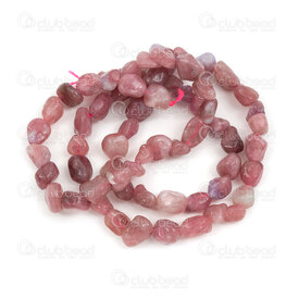 1112-0073-24A - Natural Semi-Precious Stone Bead Pink Tourmaline A Grade Free Form 15in String (app70pcs) 1112-0073-24A,Beads,Stones,Others,montreal, quebec, canada, beads, wholesale