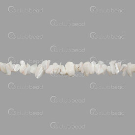*1112-0108 - Mother Of Pearl Bead Chip App. 5-12mm White 1mm Hole 32" String (app275pcs) *1112-0108,Beads,Stones,perl,montreal, quebec, canada, beads, wholesale