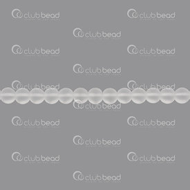 1112-0605-M-6mm - Bille de Pierre Fine Reconstitué Quartz Cristal Clair Mat Rond 6mm Trou 0.8mm Corde de 15po 1112-0605-M-6mm,pierre quartz clair,montreal, quebec, canada, beads, wholesale