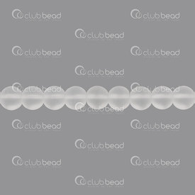1112-0605-M-8mm - Bille de Pierre Fine Reconstitué Quartz Cristal Clair Mat Rond 8mm Trou 0.8mm Corde de 15po 1112-0605-M-8mm,pierre quartz clair,montreal, quebec, canada, beads, wholesale