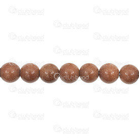 1112-0626-10MM - Synthetic Stone Bead Red Goldstone Round 10mm 1mm Hole 15” String 1112-0626-10MM,Goldstone,montreal, quebec, canada, beads, wholesale