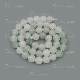 1112-0635-8mm - Natural Semi Precious Stone Bead Ice Green Jade Round 8mm 0.8mm Hole 15in String 1112-0635-8mm,fs,montreal, quebec, canada, beads, wholesale
